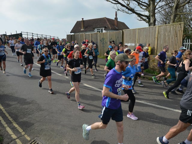 Action in the 2026 Hastings Half Marathon