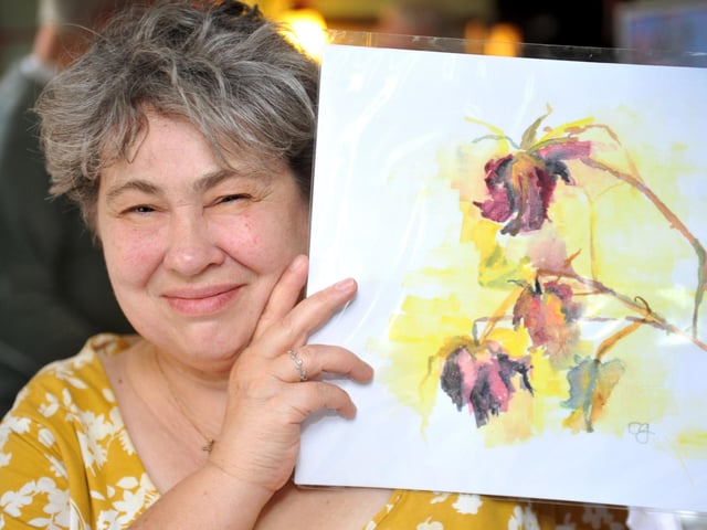 An exhibition and art workshop by Burgess Hill Artists took place at the Woolpack pub on Saturday, July 6. Claire Booth.