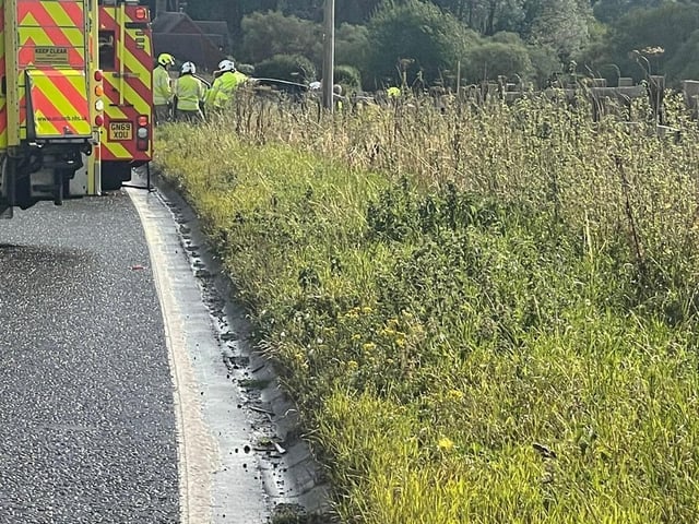 In pictures: Fire service on the scene following road traffic accident near Newhaven