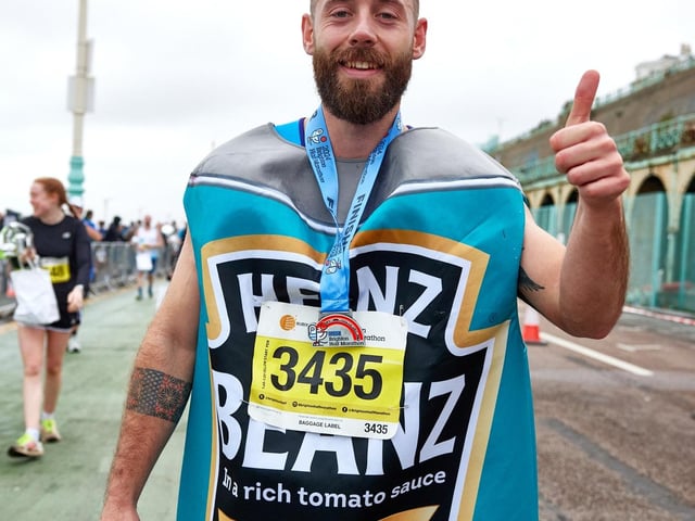 Action at the Brighton Half Marathon