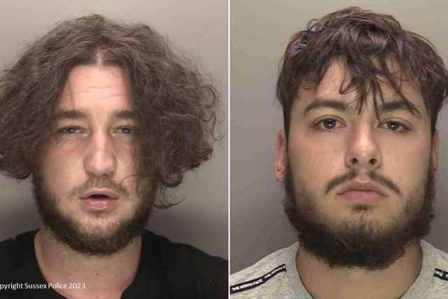 Two drug dealers involved in an hour-long pursuit have been sentenced for dangerous driving, Sussex Police have confirmed. Pictures courtesy of Sussex Police