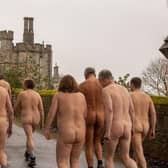 Walkers will be striding out in the buff at Leonardslee Gardens near Horsham on Saturday ... all in a good cause