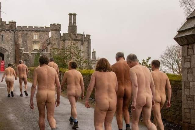 Walkers will be striding out in the buff at Leonardslee Gardens near Horsham on Saturday ... all in a good cause