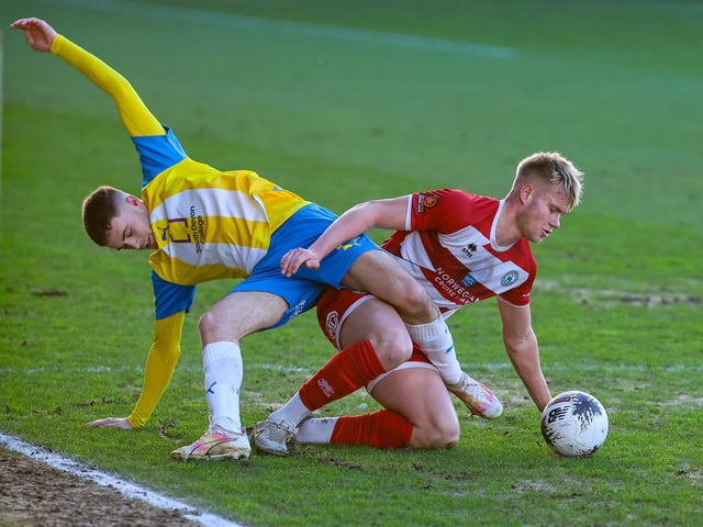 Action from Eastbourne Borough's 2-2 draw at Torquay United in National League South
