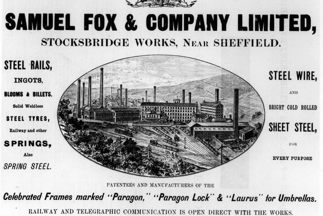 A 1913 Samuel Fox and Co. Ltd, Stocksbridge Works advertisement. Ref no: s10907