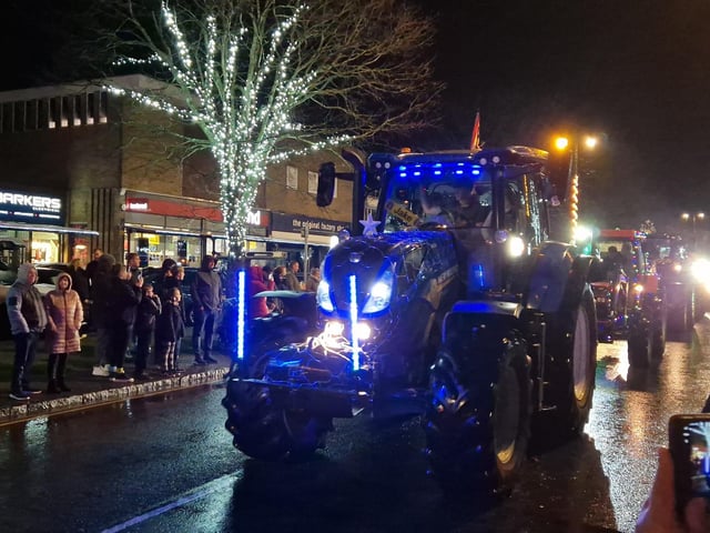 The Arundel Illuminated Tractor Run 2025 in Rustington, which it was visiting for the first time
