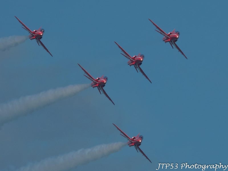 Airbourne 2025 - Eastbourne International Air Show. Red Arrows: Photo by Jeff Penfold JTP53 Photography