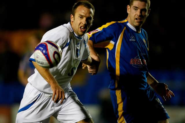 Adam Hinshelwood in action for Brighton v Shrewsbury in 2008 (Photo by Stu Forster/Getty Images)
