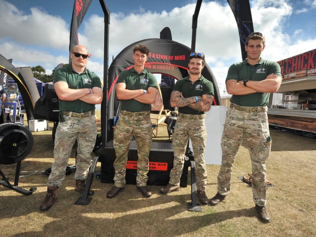 Start of Airbourne 2024 on August 15 in Eastbourne - Static displays on Western Lawns as the event opened to the public.