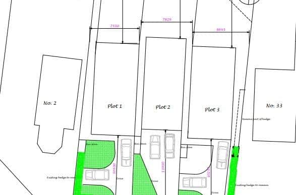 Proposed plots of the new homes