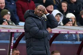 Patrick Vieira and Crystal Palace have been dealt a major injury blow ahead of this [Wednesday] evening’s Premier League clash at fierce rivals Brighton & Hove Albion. Picture by Marc Atkins/Getty Images