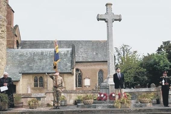 The VE Day service at Petworth war memorial