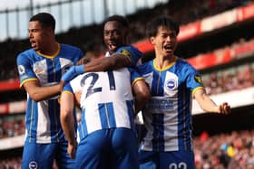 Brighton & Hove Albion produced a stunning away performance to all but end Arsenal’s Premier League title hopes at the Emirates Stadium on Sunday with a 3-0 win.