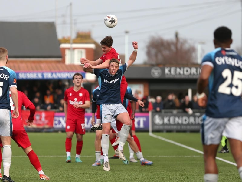 Action from Worthing's 6-4 win at home to Dover in National League South