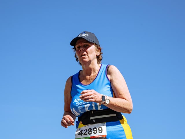 Images of runners in the 2025 Brighton Marathon