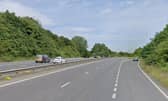 There is a report of a fallen tree on the A24 near Ashington. Photo: Google Street View