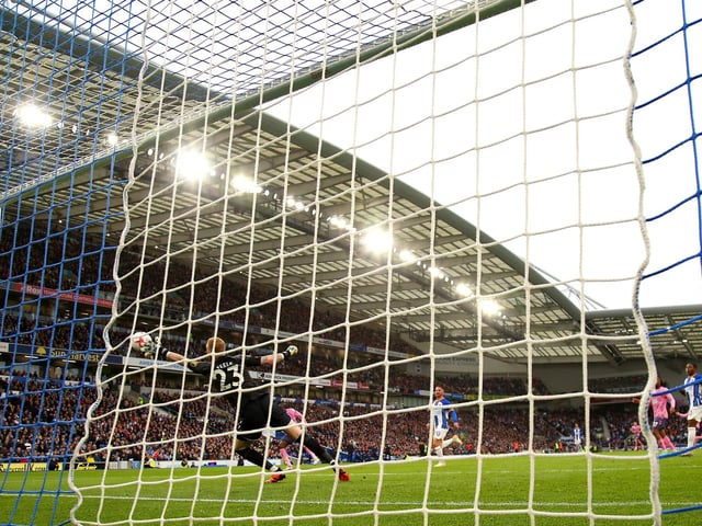 Hard to argue that he could have saved either goal in the first half - which were both scored from very close range. The goalkeeper was not helped at all by his defence. He will be disappointed with the own goal that made it 3-0 and he wasn't positioned correctly. It summed up Brighton's first half. Made a great save to prevent 4-0 before-half. Embarrassed by McNeil for fourth goal and had no chance of stopping fifth.  (Photo by Steve Bardens/Getty Images)