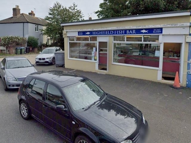 Highfield Fish Bar, 94-96 Highfield Road, Bognor Regis PO22 8PH England+44 1243 863089 (credit Google Images)