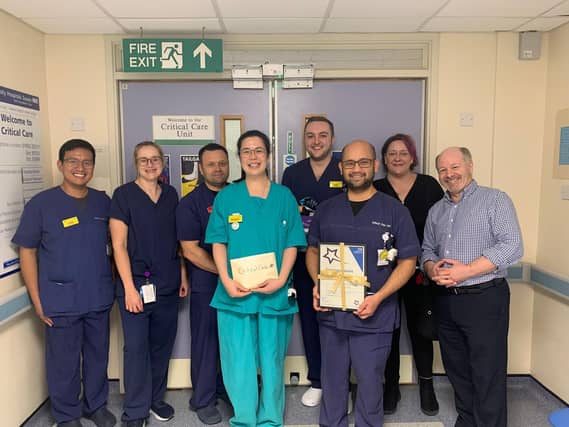 Critical care team and Nicci Parish
