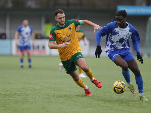 Isthmian Premier action from Horsham's dramatic home win over Wingate & Finchley on Saturday