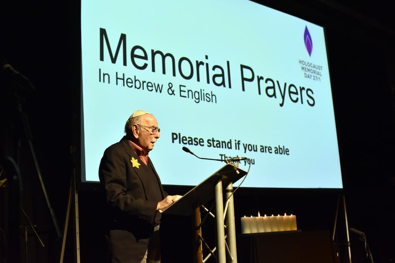 Holocaust Memorial Event at the Welcome Building (Photo by Jon Rigby)