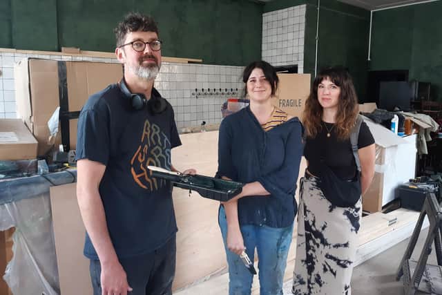 The team at The Signal Post. Joel and Fleur Penny, left and centre. Picture: Katherine HM