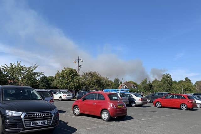 A large fire was reported in Fishbourne this evening (August 9).