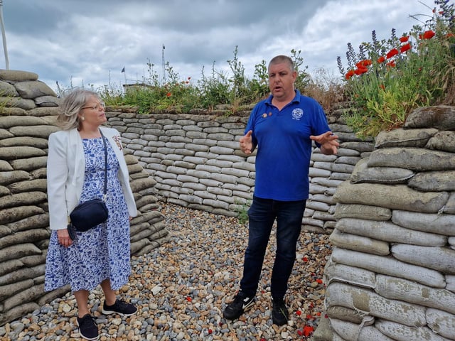 The Lord-Lieutenant of West Sussex, Lady Emma Barnard, has been given a tour of Shoreham Fort and shown the vision for the future before presenting the King's Award for Voluntary Service to the Friends of Shoreham Fort.