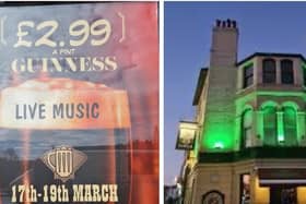 The Tower pub in St Leonards has Guinness at just £2.99 a pint all weekend