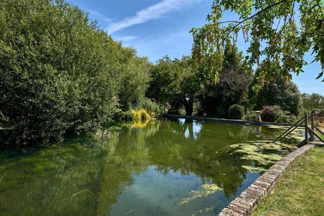 The property posseses this idyllic mill pond