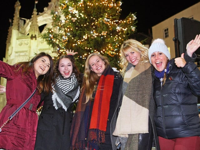 Switching on of Chichester's Christmas lights in 2017
