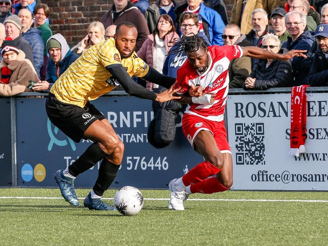 Action from Eastbourne Borough's 5-1 home loss to Maidstone in the National League South