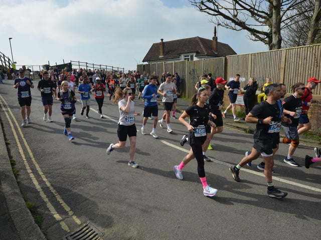 Action in the 2026 Hastings Half Marathon