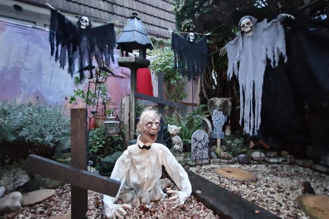 A family home in Sompting, West Sussex has been transformed into a haunted house for Halloween.