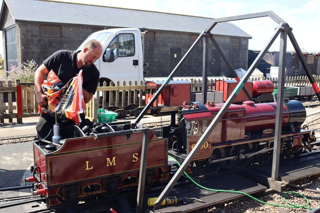 Dan Radcliffe loads the Royal Scot up with coal