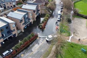 Fire engines attend flooding in Newhaven which has affected eight properties