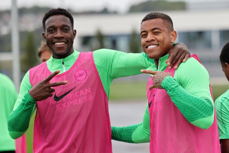 Brighton striker Danny Welbeck (l) looks fit again after missing the match against Newcastle while new arrival Igor Julio will hope to make his PL debut this Saturday