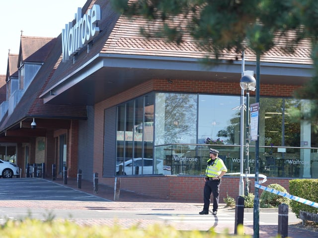 A cordon was in place on Monday