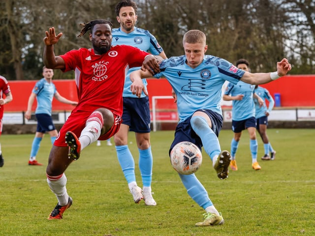Action from Eastbourne Borough's defeat at Welling in National League South