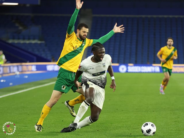 James Hammond’s majestic 95th minute free-kick clinched Horsham FC’s first league and Sussex Transport Senior Cup double in the club’s history.