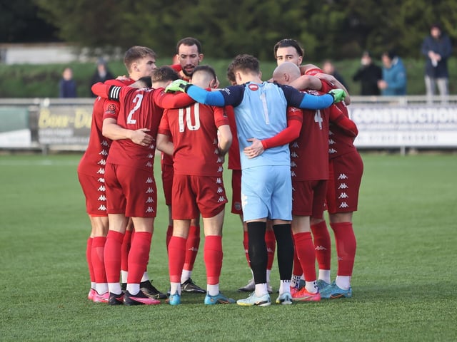 Action from Worthing FC's 3-2 win at home to Welling in the National League South