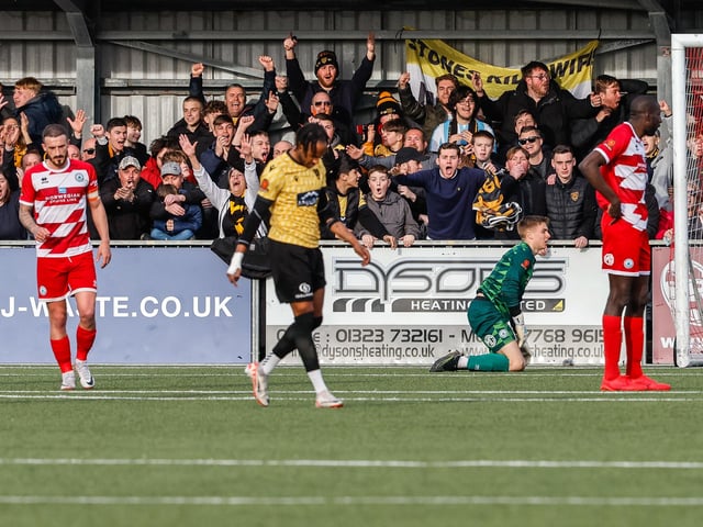 Action from Eastbourne Borough's 5-1 home loss to Maidstone in the National League South