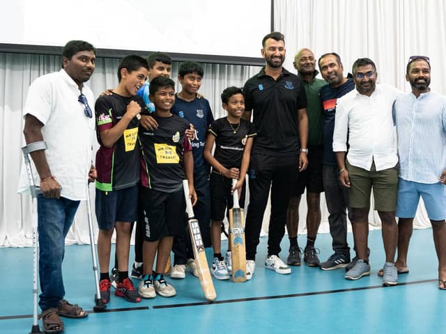 Sussex Captain and India Test batter Cheteshwar Pujara visited the Apple Tree Centre in Crawley. Picture: Eva Gilbert/Sussex Cricket