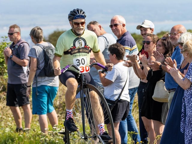 Beachy Head World Championship Penny Farthing Hill Climb 2025. Photo by TK photography. https://www.facebook.com/tadaskphoto