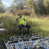 Across three days in September, 42 volunteers cleared 2.5km of Chichester’s River Lavant – removing 867kg of litter in the process. Photo: Final Straw Foundation.