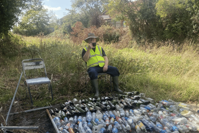 Across three days in September, 42 volunteers cleared 2.5km of Chichester’s River Lavant – removing 867kg of litter in the process. Photo: Final Straw Foundation.