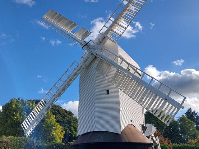 Jill Windmill in Clayton, Sussex, had her sweeps reattached on Saturday, October 8