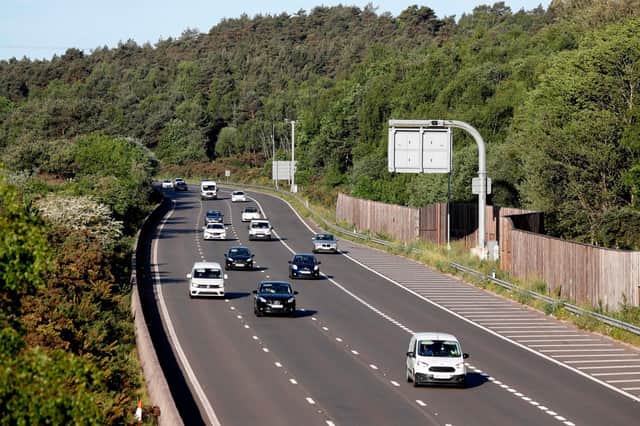 Drivers are being advised to plan ahead and leave extra time during their journey as new closures are planned from Wednesday (3 January 2024) on the M3 London-bound between junctions 4 and 3, in Hampshire. (Photo by Adrian DENNIS / AFP) (Photo by ADRIAN DENNIS/AFP via Getty Images)