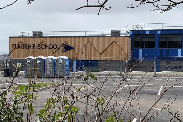 The Flagship School, Hastings. Photo shows the school's new building on March 14 2023.