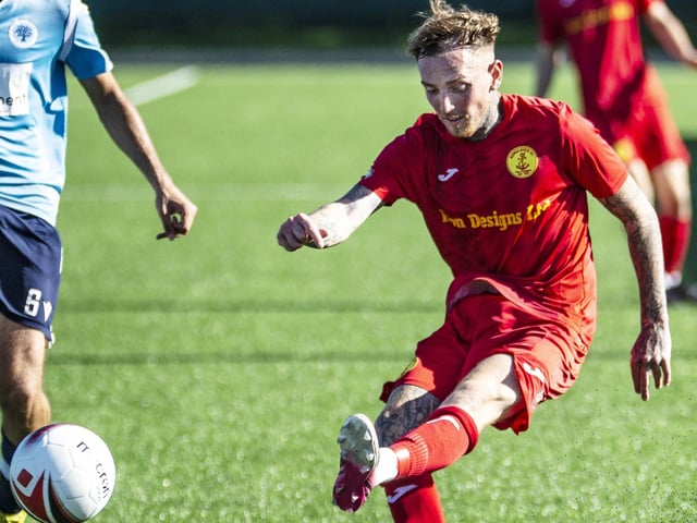 Newhaven FC take on Spelthorne Sports in the FA Cup
